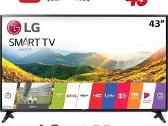 Smart TV LED 43″ LG 43LJ5550 Full HD com Conversor digital Wi-Fi Integrado 2 HDMI 1 USB com Webos 3.5 Sistema de Som Virtual Surround Plus