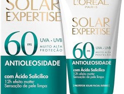 L’Oréal Paris Protetor Solar Facial Antioleosidade FPS60 Solar Expertise Effeito Matte, 40g