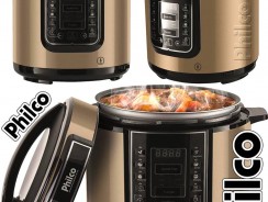 Panela Elétrica de Pressão Philco PPPC01 Digital 6 Litros Inox – Champanhe