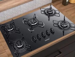 Cooktop Vidro Temperado 5 Bocas Essencial Preto Itatiaia Bivolt