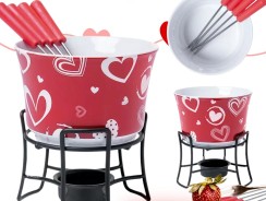 Aparelho de Fondue Cerâmica Brinox Vermelho