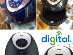 Fritadeira Elétrica Sem Óleo/Air Fryer Philco – Digital Preta e Cinza 3,2L com Timer