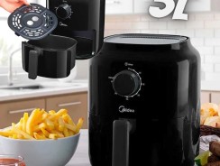 Fritadeira sem Óleo MiniFry 3L Midea Preta 127V/60Hz