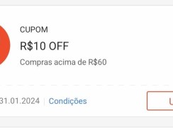 Cupom Shopee Digitável – R$ 10 em Compras a partir de R$ 60