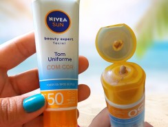 NIVEA SUN Protetor Solar Facial Beauty Expert Com Cor FPS 50 50g – Alta proteção UVA/UVB, cor que se adapta aos tons de pele