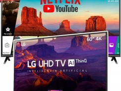 Smart TV 4K LED 60” LG 60UK6200 Wi-Fi HDR – Inteligência Artificial Conversor Digital 3 HDMI