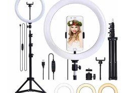 Ring light iluminador de led + tripé 2.1m 120 leds 30w Bivolt USB – 4you