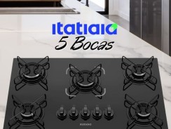 –Cooktop 5 Bocas Itatiaia Essencial Preto Bivolt