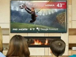 Smart TV Konka LED 43″ Full HD, Design sem bordas, comando por voz, Google Assistant e Android TV com Bluetooth KDG43