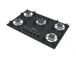 Cooktop 5 Bocas Chamalux GLP Preto 57 Bivolt