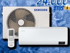 Ar-condicionado Split Inverter Samsung WindFree Sem Vento 24.000 BTUs Frio AR24AVHABWKNAZ Branco 220V