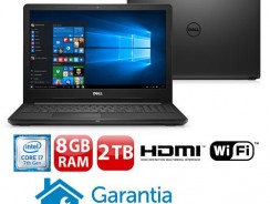 Notebook Dell Core i7-7500U 8GB 2TB Tela 15.6” Windows 10 Inspiron I15-3567-A50P