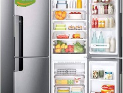 Geladeira Consul Frost Free Duplex 397 litros Evox com freezer embaixo – CRE44BK –