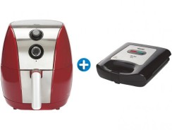 Fritadeira Elétrica Sem Óleo/Air Fryer Britânia – Air Fry BFR01VI + Sanduicheira Mallory