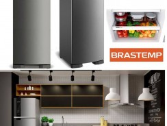 Geladeira Brastemp Frost Free Duplex 375 litros cor Inox com Espaço Adapt