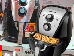 Fritadeira Sem Óleo Air Fryer 4L, Mondial, Preto/Inox, 1500W,  – AFN-40-BI