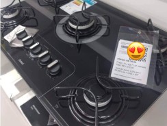 Cooktop 5 Bocas a Gás GLP Consul Vidro Temperado – Preto Acendimento Automático Facilite CD075AE