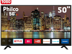 Smart TV LED 50″ Full HD Philco PTV50E60SN com Netflix, Midiacast, Dolby Audio, Processador Dual Core, HDMI e USB