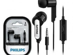 Fone de Ouvido Philips Upbeat SHE1405BK – Intra-auricular com Microfone Preto