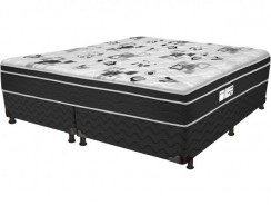 Cama Box Queen Size (Box + Colchão) ProDormir – Colchões Mola 30cm de Altura Sensitive Born Black