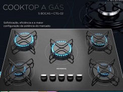 Cooktop a Gás Mondial, 5 Bocas, Bivolt, Preto/Inox – CTG-02