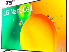 Smart TV 75″ LG 4K NanoCell 75NANO75 HDMI 2.0, Nvidia GEFORCE NOW, ThinQAI, Smart Magic, Google, Alexa