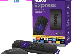 Roku Express Streaming Player Full HD, com Controle Remoto e Cabo HDMI