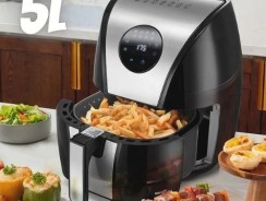 Fritadeira Air Fryer Sem Óleo Britânia Digital, 5L, 1500W, Inox – BFR41PI