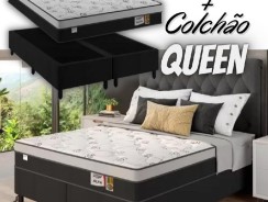 Cama Box Queen Size (Box + Colchão) – Plumatex Molas Ensacadas Alfa-.