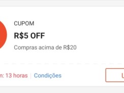 Cupom Shopee R$ 5 em Compras a partir R$ 20 -.