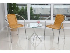 Conjunto de Mesa para Jardim com 2 Cadeiras – Alegro Móveis CJMC12099.0001