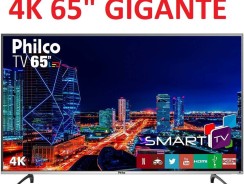 Smart TV LED 65″ Philco PTV65f60DSWN Ultra HD 4k com Conversor Digital 3 HDMI 2 USB Wi-Fi 60Hz – Preta