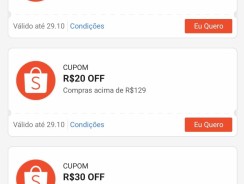 Novos Cupons SHOPEE Liberados