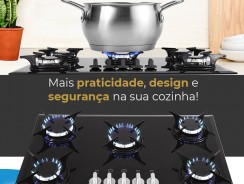 Cooktop 5 Bocas Britânia a Gás GLP