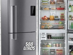 Geladeira Brastemp Frost Free Inverse 588 litros cor Inox com Smart Bar BRE85AK