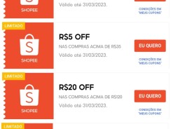 Resgate Cupons da Shopee