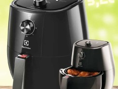 Fritadeira Elétrica sem oleo Electrolux Airfryer 3,2L 8 receitas pré-sugeridas desligamento automático cesto removivel 1400W EAF10