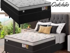 Cama Box Casal (Box + Colchão) – Plumatex Molas Ensacadas Alfa