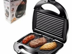 Sanduicheira Elétrica S-12 Fast Grill Sandwich Preta Mondial Cor Preto 220V