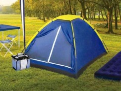 Barraca De Acampamento Até 4 Pessoas + Bolsa Iglu Azul Mor – 4 Lugares