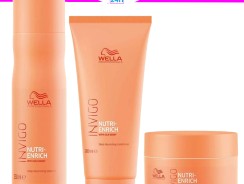 -Kit Shampoo 250ml Condicionador 200ml E Máscara 150ml Wella Professional Nutri Enrich –