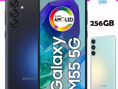 Smartphone Samsung Galaxy M55 256GB 5G 8GB RAM Azul Escuro Tela 6,7″ Câm. Tripla + Selfie 50MP Dual Chip