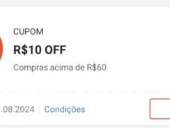 Cupom Shopee: R$ 10 em Compras a partir R$ 60