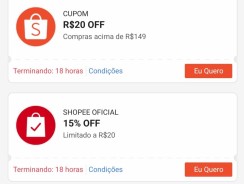 Shopee: Cupons Esquenta 11.11