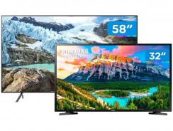 Combo Smart TV Samsung 4K LED 58” Wi-Fi – UN58RU7100 + Smart TV HD LED 32” J4290