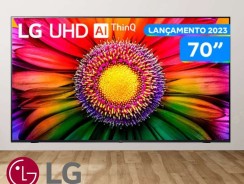 Smart TV 70 Polegadas 4K LG UHD ThinQ AI 70UR8750PSA HDR Bluetooth 3 HDMI –