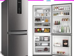 -Refrigerador Brastemp Frost Free 443L Inox com Turbo Ice Inverse BRE57AK–