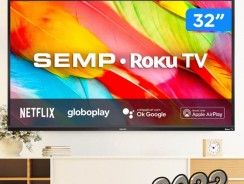 Smart TV 32” HD LED Semp R6500 Wi-Fi – 3 HDMI 1 USB