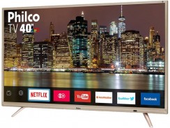 Smart TV LED 40″ Philco Ptv40e60snc Full HD com Conversor Digital 2 HDMI 2 USB Wi-Fi Closed Caption – Champanhe