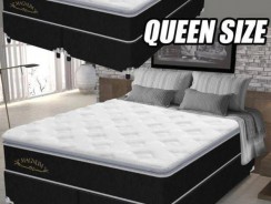 Cama Box Queen Size (Box + Colchão) Plumatex Molas – Ensacadas/Pocket 28cm de Altura Magnum